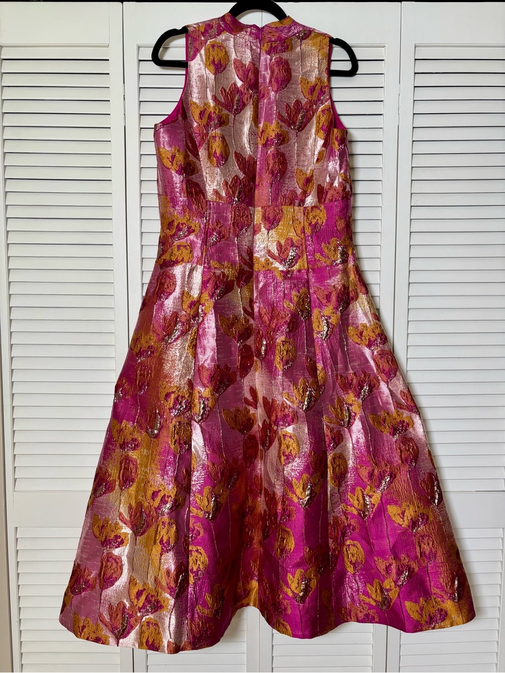 NWT Taylor Brocade Metallic Sleeveless A-Line Dress 14 - Picture 5 of 6